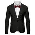 thumbnail image 4 of Fgnfyis Blazer for Men Mens Tailored Fit Suit Coat for Business Party Wedding and Events with Stylish Collar Design Versatile Mens Jacket Black XXL, 4 of 6