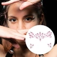 thumbnail image 2 of Unique Bargains Elegant Face Rhinestone Stickers for Concert and Halloween Events Pink, 2 of 5