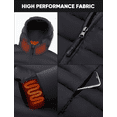 thumbnail image 3 of Heated Jacket for Men, Men's Heated Jacket,12V 20000mAh Battery, Heated Cuffs, Heated Winter Coat, Electric Heating Jacket, Lightweight Gray 3XL, 3 of 7