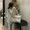 thumbnail image 2 of 2022 Autumn Winter New Sweater Female Student Korean Multi-function Cardigan Loose Thickened Knitted Top Women's Sweater, 2 of 5