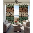 thumbnail image 6 of Dark Sage Green Brown Blackout Curtains for Bedroom Living Room Darkening Curtains 96 Inches Long Farmhouse Dog Paw Vintage Window Curtain 2 Panels Set Window Treatment Grommet Drapes 52"x96", 6 of 9