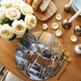 thumbnail image 2 of Autumn Forest Deer Round Placemats for Dinning Tables, Heat-proof Braided Table Mats 13 Inch, Vintage Elk River Washable Place Mat for Kitchen Restaurant Party Decor Supplies Table Setting, 2 of 9