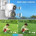 thumbnail image 4 of Cámara Seguridad Exterior Wifi Doble Lente Hd Visión Alarma Dheot Wireless Color Blanco, 4 of 8