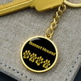 thumbnail image 6 of Basset Hound Mama Circle Keychain Stainless Steel or 18k Gold Dog Mom Pendant, 6 of 12