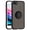 Black, variant on For iPhone 8 / iPhone 7 Transparent Slim Matte Colored Frame Shockproof Hybrid Ring Stand Magnet Car Mount Case Cover