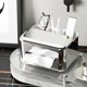 thumbnail image 1 of Caja de pañuelos funciones, organizador de escritorio con soporte para teléfono, caja de almacenamiento de servilletas, cajas de soporte de papel Plata Macarena Almacenamiento de tejidos, 1 of 7