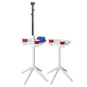 GoSports ScoreCaddy Outdoor Score Board & Drink Stand Set, White, Great for Lawn Games