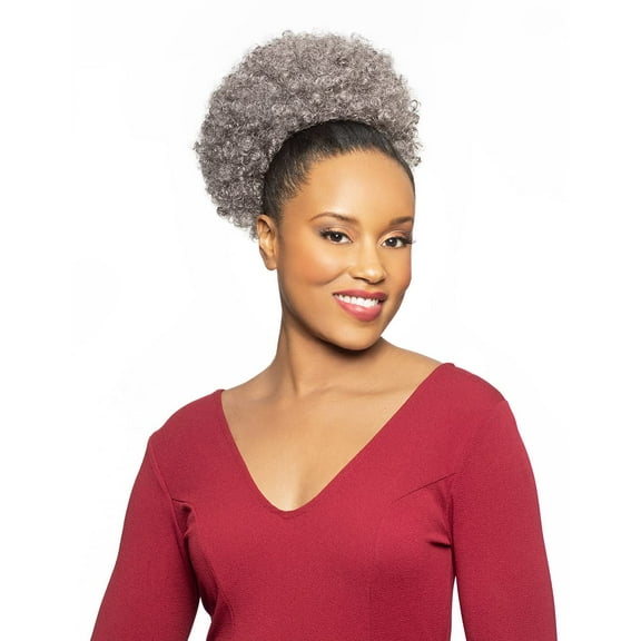 Alicia Beauty Foxy Silver Collections, Synthetic Curly Style Medium Hair Piece Instant accessories, Domes and Drawstrings - DS015 (1)