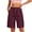 Wine, variant on BUIGTTKLOP Bermuda Shorts for Women Summer Quick Dry Cargo Shorts with Pockets Outdoor Drawstring Knee Length Hiking Short