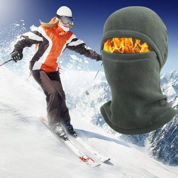Winter Cycling Warm Mask Neck Cover Ski Face Mask, Windproof Fleece Head Cover Full Face Balaclava for Skiing Cycling Running Outdoor Sports Cold Weather Use