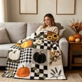 thumbnail image 4 of ShengapQ Cute Fall Blanket, Cozy Flannel Nap Blanket, Lightweight Heat Retaining Throw Blanket for Home Decor, Perfect for Autumn and Thanksgiving, Soft and Portable Blanket, 39×28in, 4 of 6