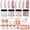 Glitter Pink, variant on Modelones Dip Powder Nail Kit Starter, 4 Colors Nude Brown Dipping Powder Repair Liquid Set with Recycling Tray for French Nail Art Salon DIY at Home Manicure