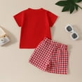 thumbnail image 5 of Durtebeua Summer Toddler Baby Boy Girl Clothes Set Outfits Solid Short Sleeve Tops Shorts 2PCS 6-12 Months, 5 of 6