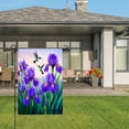 thumbnail image 3 of Amhnf Purple Iris And Hummingbirds Garden Flag For Home Outdoor Garden Yard Decor 12x18 inch, 3 of 5