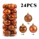 thumbnail image 3 of Juego de 24 adornos navideños de bolas de 8 cm, de plástico pintado, para colgar en el árbol de Navidad, accesorios de decoración navideña, 3 of 5