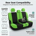 thumbnail image 5 of FH Group Universal Fit Flat Cloth Car Seat Covers, Full Set w/ Trimmable Rubber Floor Mats, 5 of 10
