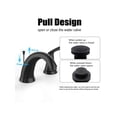 thumbnail image 2 of EastVita 2PCS 8 Inch Bathroom Faucet. Bathroom Faucets For Sink 3 Hole. Widespread Matte Black Bathroom Faucet With Pop Up Drain And CUPC Lead-Free Hose (Matte Black), 2 of 8