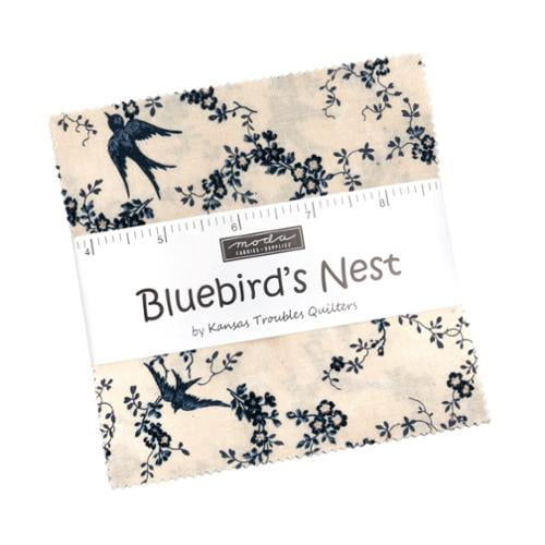 5" Charm Pack - Bluebird's Nest by Kansas Troubles Quilters for Moda Fabrics Squares Fabric Bundle Quilter's Cotton Precuts (9800PP) M522.28