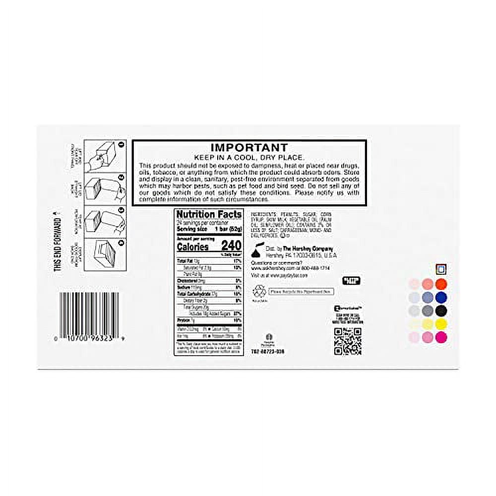 Payday Peanut Caramel Candy Bars, 1.85 oz, 24 count