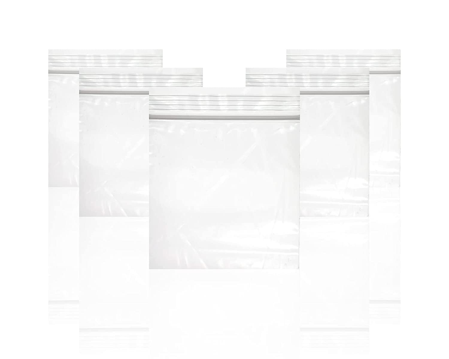 M02909 MOREZMORE 100 Ziplock Bags 6x9 Clear Plastic Zip Lock Bag 6 x 9 6 x