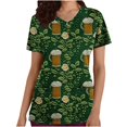 thumbnail image 2 of Fiudx Ofertas Flash Artículos En Oferta Blusa de Lactancia con Cuello En V y Manga Corta Estampada para El Día de San Patricio para Mujer, 2 of 5