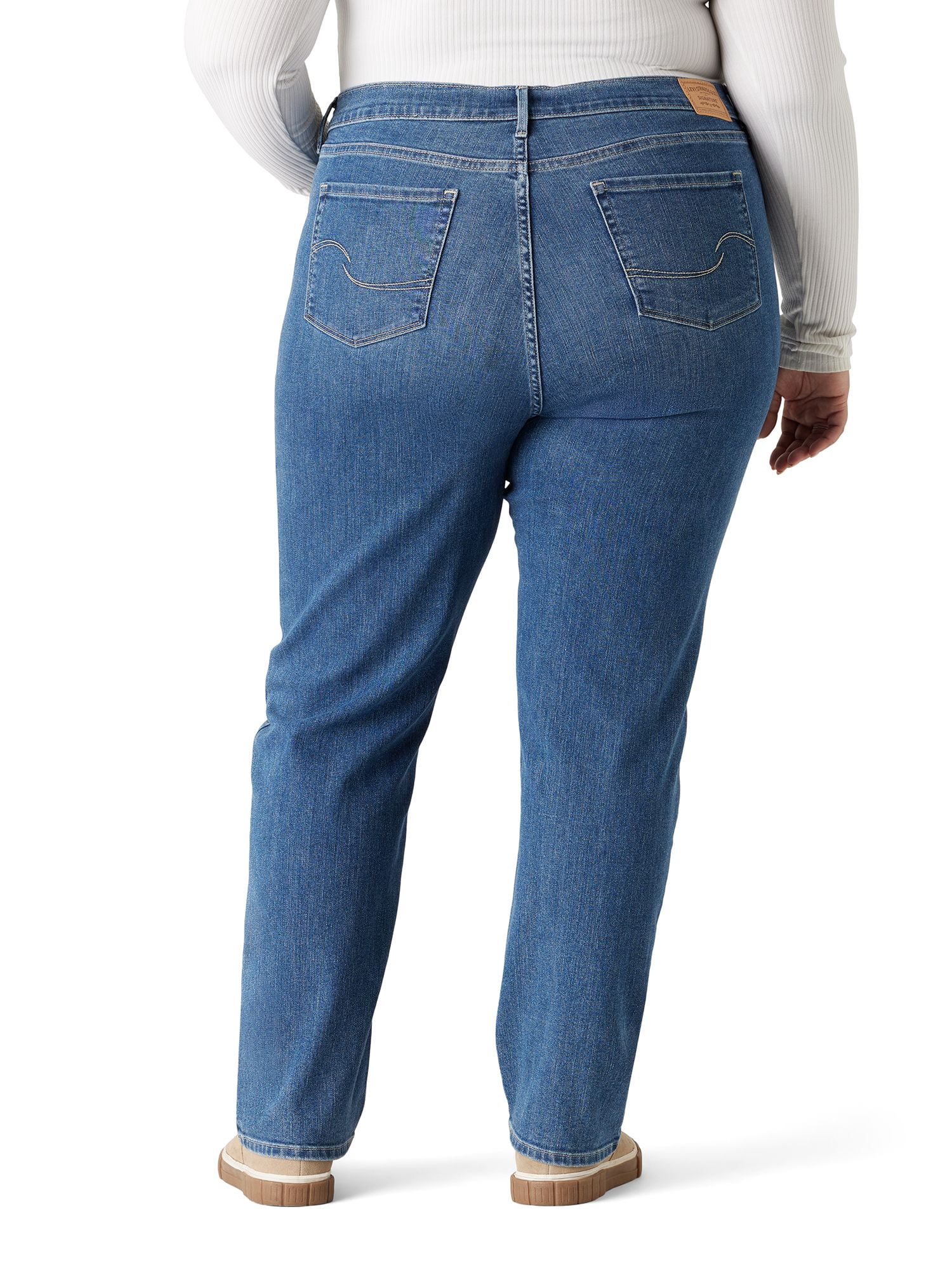 Levi Strauss Signature Women's and Women's Plus High Rise Straight Jeans