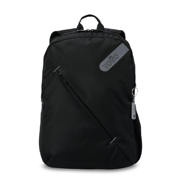 TOTTO Mochila Grande Porta Laptop 15 con Bolsillo para Botella | Escuela - Oficina - Viaje | 16 L SO negro G
