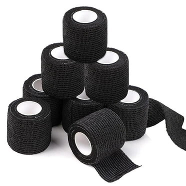 8Pcs Grip Tape Wrap - Black Handle Grip Tube Accessories - Sports Bandage