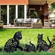 thumbnail image 1 of Decoración de estatuas de metal TUNC para jardín arte de patio gato 3 piezas negro, 1 of 5