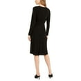 thumbnail image 2 of Alfani Women's Tonal Twist Waist Dress Black Size Medium, 2 of 3
