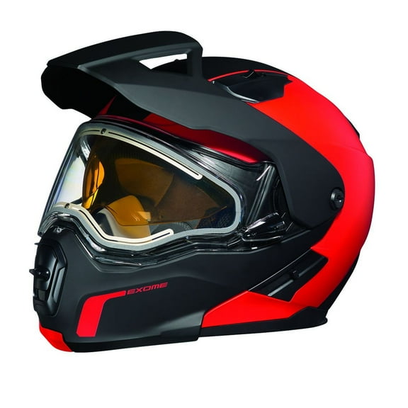 Ski-Doo Exome Sport Radiant Snowmobile Helmet (DOT) Open Face Heated Visor Red - Small 9290370430