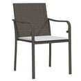 thumbnail image 3 of Carevas Patio Chairs with Cushions 2 pcs Brown 22"x23.2"x33.1" Poly Rattan, 3 of 7