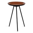 thumbnail image 3 of Kate and Laurel Laranya Modern Side Table, 15 x 15 x 22.5, Dark Clay Red and Black, Chic Minimalist End Table with Hand-Applied Enamel Tabletop, 3 of 6