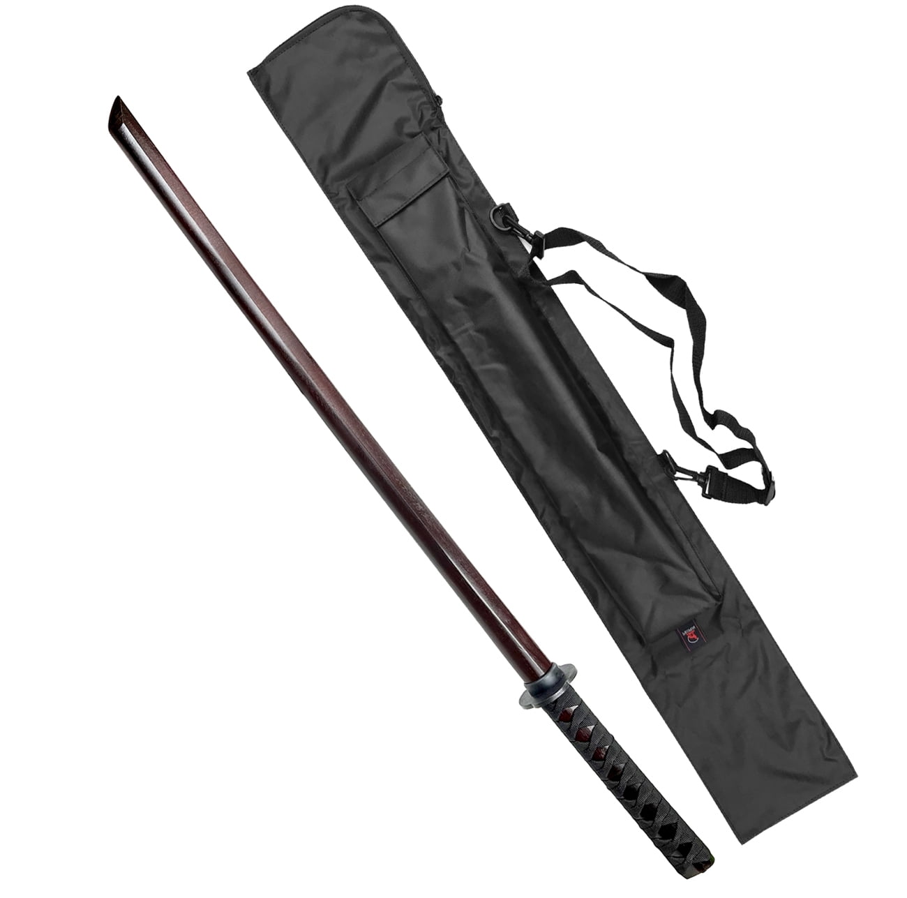 40" Bokken Sword, Japanese Kendo Katana Wooden Samurai Training Sword with Carrying Case