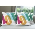 thumbnail image 6 of Ambesonne Saying Throw Pillow Cover 4 Pack, Vintage Colorful Letter Art, 24", Multicolor, 6 of 7