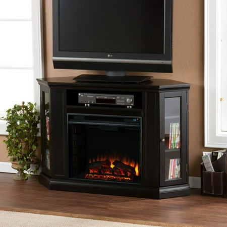 Southern Enterprises Silverado Convertible Media Electric Fireplace for TVs up to 46", Black
