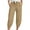 Khaki, variant on EDFBUYKRS Female Women Pants Casual Work Pants Women Tall Cargo Women Fashion Straight Leg Casual Pants High Waist Sports Loose Pants M