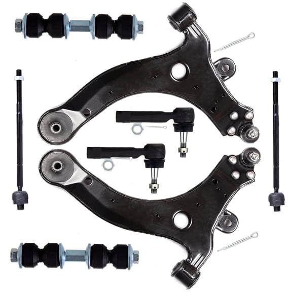ECCPP - 8PCS Front Suspension Kit For Chevy Venture For Oldsmobile Silhouette For Pontiac Montana For Pontiac Trans Sport Lower Control Arm And Ball Joint Outer Inner Tie Rod End Sway Bar End Link
