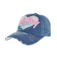 thumbnail image 1 of WITHMOONS Vintage Denim Baseball Cap Distressed Trucker Hat LX1202 (Pinkblue), 1 of 4