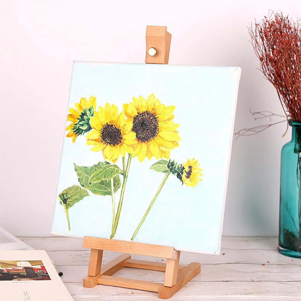 FVDPWYE Small Tabletop Easel Painting Display Art Easel Desktop Easel Adjustable H-Frame Easel Studio Easel Stand, Premium Wood Sketching Easel