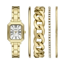 Women's Three-Hand, Gold-Tone Alloy Watch Gift Set