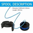 thumbnail image 3 of String Trimmer Line Spool for Bauer 19115C-B 19115c trimmer line replacement 20V Cordless String Trimmer Model：64995, 065 trimmer Line Spool for Bauer 19115A-B, 23123, Weed Eater (6 spool +1 Cap), 3 of 8