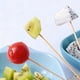 thumbnail image 4 of Brochetas de madera desechables para fruta | Paquete de 100 palillos de bambú verde para cócteles con forma de trébol de 12 cm de largo | Tenedores duraderos y seguros para fiestas, bocadillos,, 4 of 6