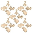 thumbnail image 4 of Raindrops Wooden Animal Cutouts for Decor Multi Color 40pcs Various Shapes Unfinished Wood Slices for DIY Crafts, 4 of 8
