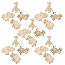 GOOHOCHY Wooden Animal Cutouts for Decor Multi Color 40 Pieces Various Shapes Unfinished Wood Slices for DIY Craft