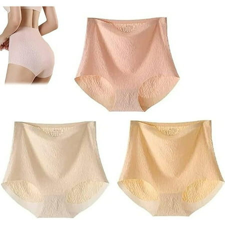 Alitao Underwear Women Pack Seamless Underwear Plus Size Underwear Definiteg Fresh High Waist Hip Lifting Panties Shapewear Control Panties Cotton Underwear Womens Underwear Beige 2XL