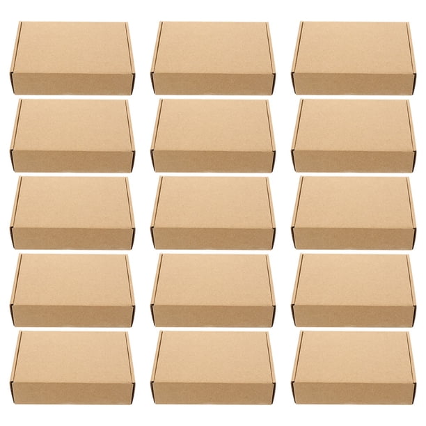 Caja de papel de forma rectangular de 15 piezas Caja de papel de papel Kraft Box de regalo de San Valentín.
