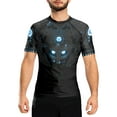 thumbnail image 2 of Raven Fightwear Men's Nordic 3.0 BJJ Rash Guard Short Sleeve MMA Black/Blue, 2 of 3