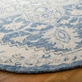 thumbnail image 3 of Safavieh Micro-Loop Braylon Floral Area Rug, Blue/Ivory, 3' x 3' Round, 3 of 11
