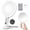 Silver, variant on Travel Makeup Mirror with Lights, 1X/20X Magnifying Lighted Makeup Mirror with LED Display ,2-Sided Rechargeable Beauty Mirror with 3 Color Lights & Touch Control, Adjustable Vanity Mirror for Women